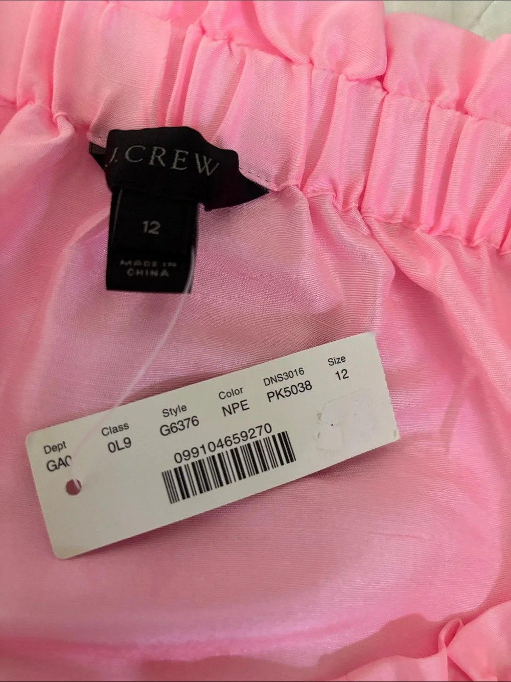 J. Crew Bubblegum Pink Off-Shoulder Tie-Sleeve Top